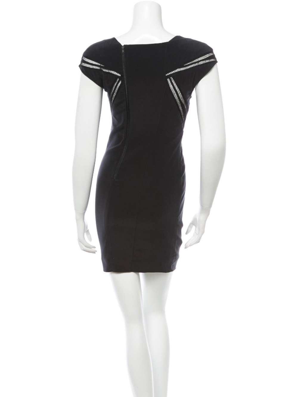 HELMUT LANG size 2 SILK mini dress black - Picture 3 of 16